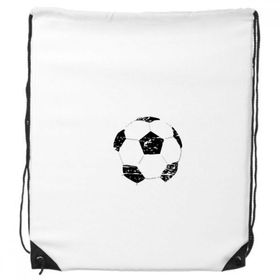 Dıythinker Basit Siyah Futbol Desenli Futbol İpli Sırt Çantası