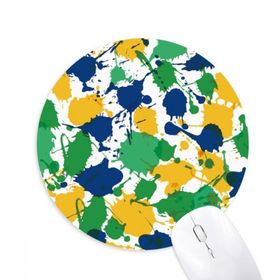 Dıythinker Baskı Brezilya Kültürel Element Baskılı Yuvarlak Kaymaz Kauçuk Mouse Pad
