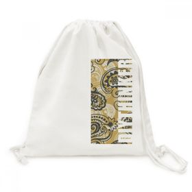 Dıythinker Baskı Tekrarı Kumaş Haki Renkli Sanat Kanvas İpli Sırt Çantası