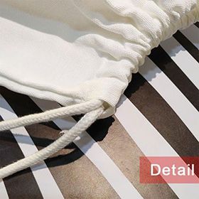 Dıythinker Baskı Tekrarlama Kumaş Mavi Renkli Herat Art Kanvas İpli Sırt Çantası