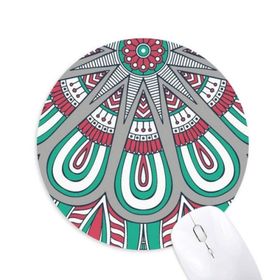 Dıythinker Baskı Tekrarlama Kumaş Renkli Petal Art Baskılı Yuvarlak Kaymaz Kauçuk Mouse Pad