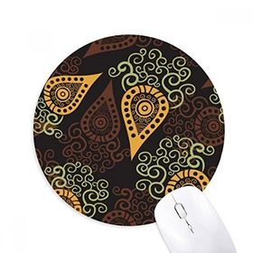 Dıythinker Baskı Tekrarlama Kumaş Renkli Turp Sanatı Baskılı Yuvarlak Kaymaz Kauçuk Mouse Pad