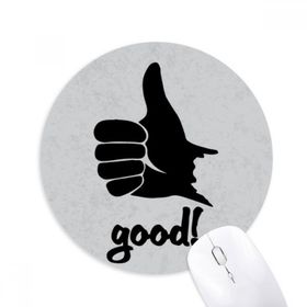 Dıythinker Başparmak Silüeti Kişiselleştirilmiş Jest Baskılı Yuvarlak Kaymaz Kauçuk Mouse Pad