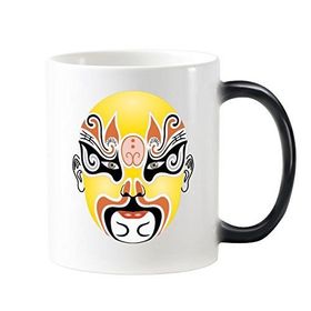 Dıythinker BColorful Zhanwancheng Sanat Çin Geleneksel Kültür İllüstrasyon Desen Değiştiren Isıya Duyarlı Değişen Renk Kupa