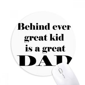 Dıythinker Behind Great Dad Babalar Festival Baskılı Yuvarlak Kaymaz Kauçuk Mouse Pad