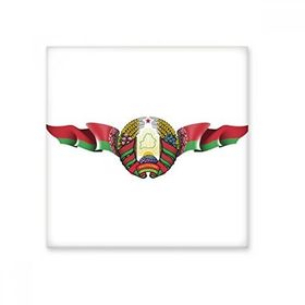 Dıythinker Belarus Bayrağı Ulusal Amblem Seramik 10x10 cm Seramik Karo