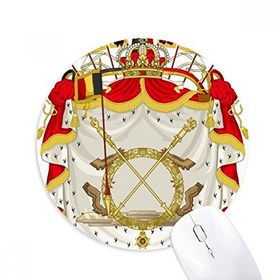 Dıythinker Belçika Ulusal Amblem Ülke Baskılı Yuvarlak Kaymaz Kauçuk Mouse Pad
