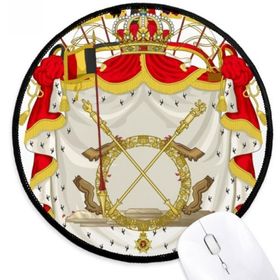Dıythinker Belçika Ulusal Amblem Ülke Yuvarlak Kaymaz Mouse Pad