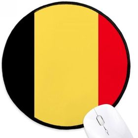 Dıythinker Belçika Ulusal Bayrağı Avrupa Ülke Yuvarlak Kaymaz Mouse Pad