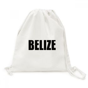 Dıythinker Belize Ülke Adı Siyah Kanvas İpli Sırt Çantası