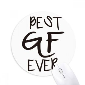 Dıythinker Best BF Ever Sevgililer Günü Aşk Baskılı Yuvarlak Kaymaz Kauçuk Mouse Pad