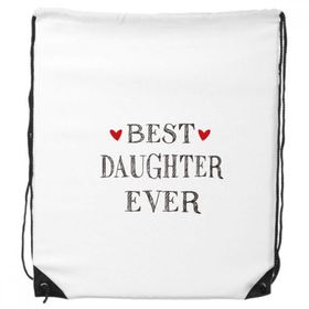 Dıythinker Best Daughter Ever Alıntı Kalp İpli Sırt Çantası