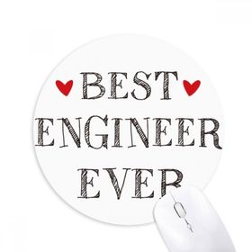 Dıythinker Best engineer ever Quote Profession Baskılı Yuvarlak Kaymaz Kauçuk Mouse Pad