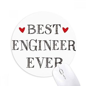 Dıythinker Best engineer ever Quote Profession Baskılı Yuvarlak Kaymaz Kauçuk Mouse Pad