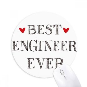 Dıythinker Best engineer ever Quote Profession Baskılı Yuvarlak Kaymaz Kauçuk Mouse Pad