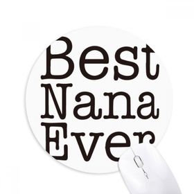 Dıythinker Best Ever İngilizce Harfler Desen Baskılı Yuvarlak Kaymaz Kauçuk Mouse Pad