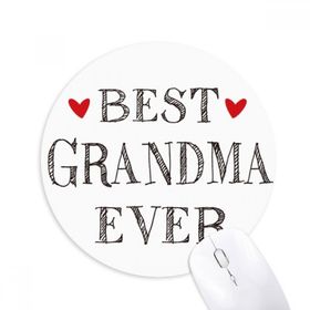 Dıythinker Best Grandma Ever ı Akrabalar Baskılı Yuvarlak Kaymaz Kauçuk Mouse Pad