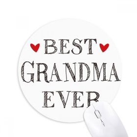 Dıythinker Best Grandma Ever ı Akrabalar Baskılı Yuvarlak Kaymaz Kauçuk Mouse Pad