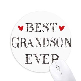 Dıythinker Best grandson ever ı Akrabalar Baskılı Yuvarlak Kaymaz Kauçuk Mouse Pad