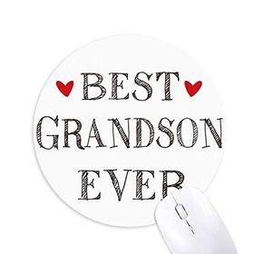 Dıythinker Best grandson ever ı Akrabalar Baskılı Yuvarlak Kaymaz Kauçuk Mouse Pad