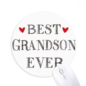 Dıythinker Best grandson ever ı Akrabalar Baskılı Yuvarlak Kaymaz Kauçuk Mouse Pad