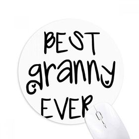 Dıythinker Best Granny Ever arı Aile Korusun Baskılı Yuvarlak Kaymaz Kauçuk Mouse Pad