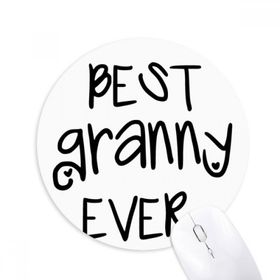 Dıythinker Best Granny Ever arı Aile Korusun Baskılı Yuvarlak Kaymaz Kauçuk Mouse Pad