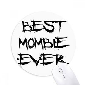 Dıythinker Best Mombie Ever Words Family Bless Baskılı Yuvarlak Kaymaz Kauçuk Mouse Pad