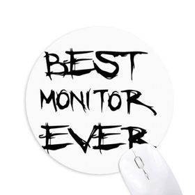 Dıythinker Best Moniter Ever Mezuniyet Sezonu Baskılı Yuvarlak Kaymaz Kauçuk Mouse Pad