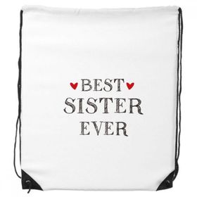 Dıythinker Best Sister Ever Alıntı Kalp İpli Sırt Çantası
