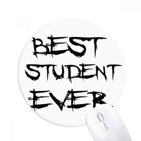Dıythinker Best Student Ever Teacher Baskılı Yuvarlak Kaymaz Kauçuk Mouse Pad