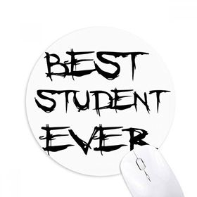 Dıythinker Best Student Ever Teacher Baskılı Yuvarlak Kaymaz Kauçuk Mouse Pad