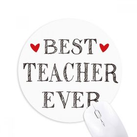 Dıythinker Best Teacher Ever Quote Saygın Baskılı Yuvarlak Kaymaz Kauçuk Mouse Pad