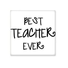 Dıythinker Best Teacher Ever Words Alıntılar Öğrenciler Love Seramik Bisque Fayans Dekorasyon 10x10 cm Seramik Karo