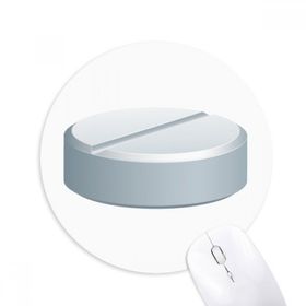 Dıythinker Beyaz Hap Sağlık Ürünleri Desen Baskılı Yuvarlak Kaymaz Kauçuk Mouse Pad