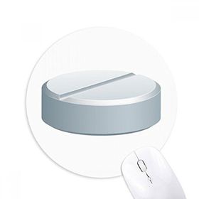 Dıythinker Beyaz Hap Sağlık Ürünleri Desen Baskılı Yuvarlak Kaymaz Kauçuk Mouse Pad