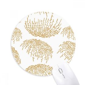 Dıythinker Beyaz Japon Kültürü Sonbahar Baskılı Yuvarlak Kaymaz Kauçuk Mouse Pad