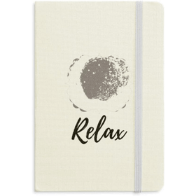 Dıythinker Beyaz Mürekkep Soyut Bitkiler Sanat Kumaş Sert Kapak A5 Defter