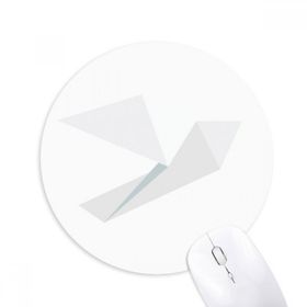 Dıythinker Beyaz Origami Soyut Güvercin Desenli Baskılı Yuvarlak Kaymaz Kauçuk Mouse Pad