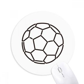 Dıythinker Beyaz Siyah Futbol Futbol Spor Baskılı Yuvarlak Kaymaz Kauçuk Mouse Pad