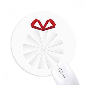 Dıythinker Beyaz Soyut Noel Origami Dekorasyon Baskılı Yuvarlak Kaymaz Kauçuk Mouse Pad
