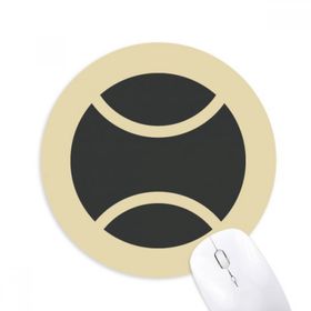 Dıythinker Beyzbol Spor Basit Geometri Desenli Baskılı Yuvarlak Kaymaz Kauçuk Mouse Pad