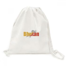 Dıythinker Bhutan Ülke Bayrağı İsim Kanvas İpli Sırt Çantası