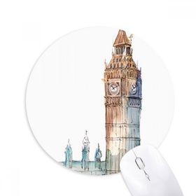 Dıythinker Big Ben In Britanya'da Baskılı Yuvarlak Kaymaz Kauçuk Mouse Pad
