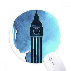 Dıythinker Big Ben Londra İngiltere İngiltere Baskılı Yuvarlak Kaymaz Kauçuk Mouse Pad