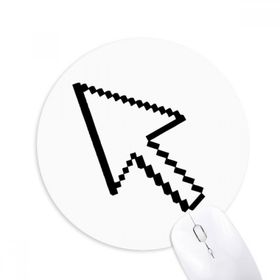 Dıythinker Bilgisayar Mouse Ok Piksel Baskılı Yuvarlak Kaymaz Kauçuk Mouse Pad