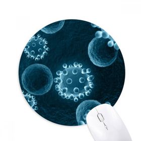 Dıythinker Bilim Mavi Hücre Desenli Yaratıcı Baskılı Yuvarlak Kaymaz Kauçuk Mouse Pad