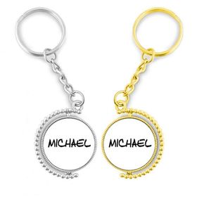 Dıythinker Bir Yazılmış Micheal Altın Metal Yüzük Anahtarlık
