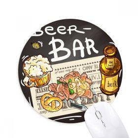 Dıythinker Bira Bar Gurme Ekmek Fransa Baskılı Yuvarlak Kaymaz Kauçuk Mouse Pad