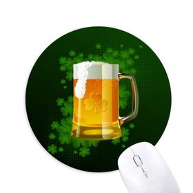Dıythinker Bira İrlanda St.Patrick's Day Baskılı Yuvarlak Kaymaz Kauçuk Mouse Pad